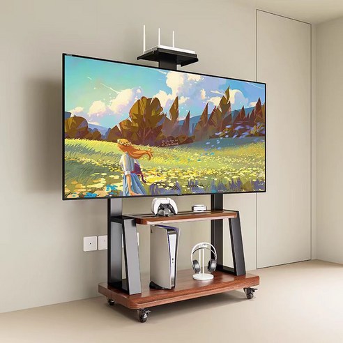 KORELAN tv스탠드 이동식 TV스탠드 32-70인치 삼성 LG 호환 풀스틸 소재 마운트 높이 조절